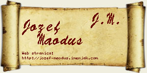 Jožef Maoduš vizit kartica